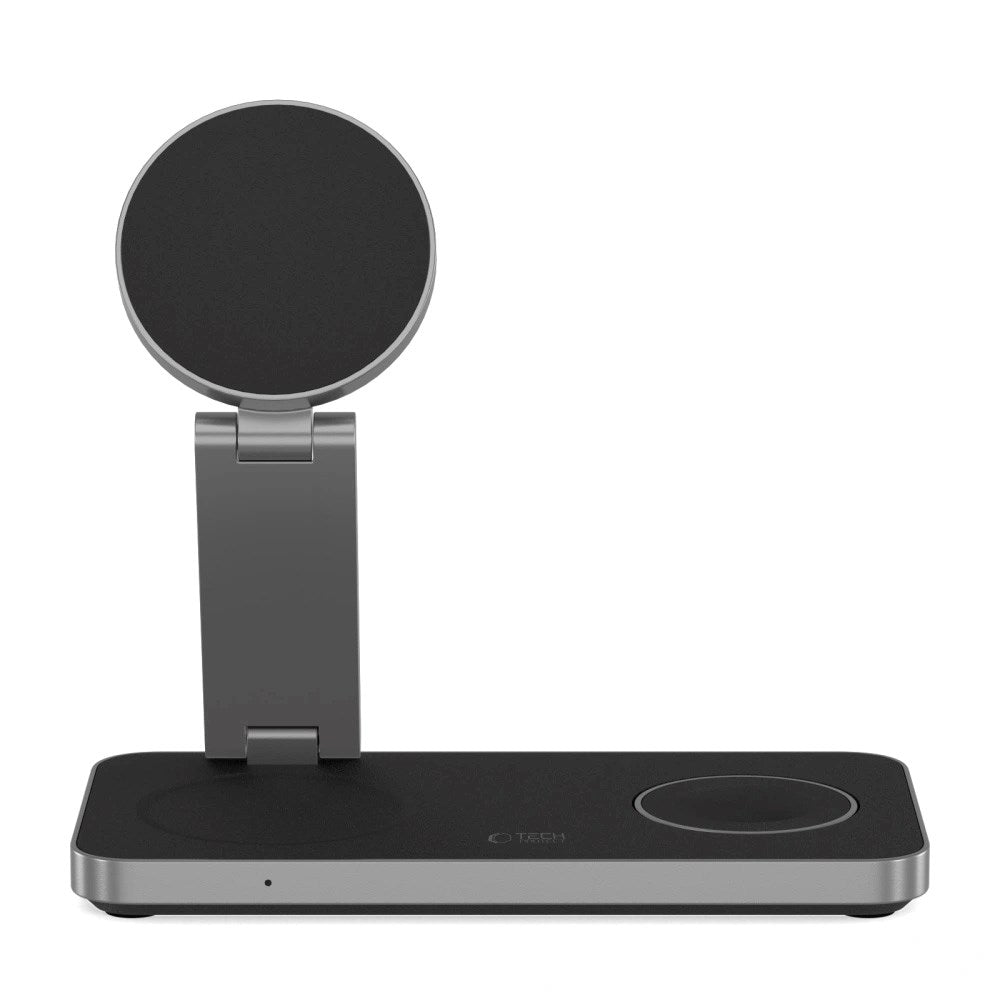 Tech-Protect 3-i-1 Magnetisk Trådløs Oplader - MagSafe Kompatibel - 15W - Sort