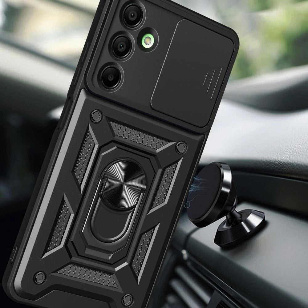 Samsung Galaxy A26 (5G) Tech-Protect Camshield m. Magnetisk Fingerring & Ståfunktion - Sort