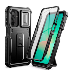 Samsung Galaxy A26 (5G) Tech-Protect Kevlar Pro Hårdt Plastik Cover m. Skærmbeskyttelse & Kickstand - Sort