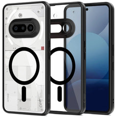 Nothing Phone (3a) Tech-Protect Magmat Cover - MagSafe Kompatibel - Gennemsigtig / Sort