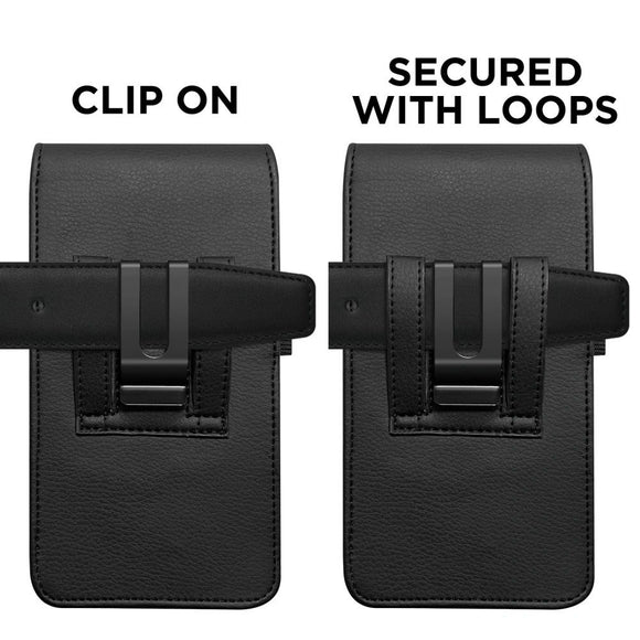 Tech-Protect Universal Kunstlæder Mobil Etui - Mål (16.5 x 9.1 x 2.4 cm) - Sort
