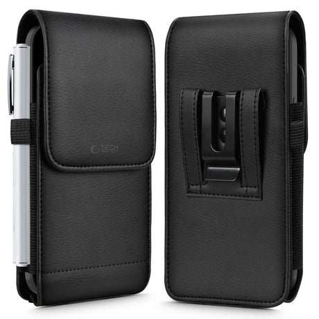 Tech-Protect Universal Kunstlæder Mobil Etui - Mål (16.5 x 9.1 x 2.4 cm) - Sort