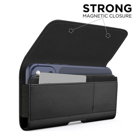 Tech-Protect Universal Kunstlæder Mobil Etui - Mål (17.5 x 9 x 2.8 cm) - Sort