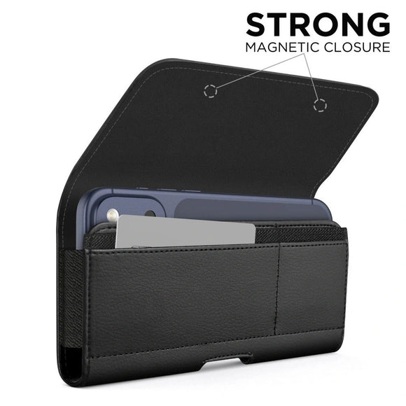Tech-Protect Universal Kunstlæder Mobil Etui - Mål (17.5 x 9 x 2.8 cm) - Sort