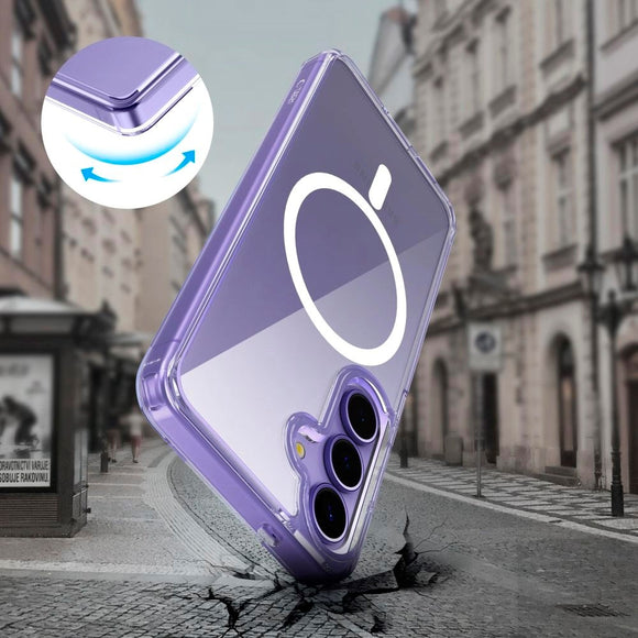 Samsung Galaxy S25 Edge Tech-Protect Flexair Hybrid Cover - MagSafe Kompatibel - Gennemsigtig