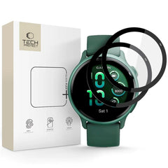 Garmin Vivoactive 6 Tech-Protect Glass Flex+ Beskyttelsesglas - 2 stk - Gennemsigtig / Sort