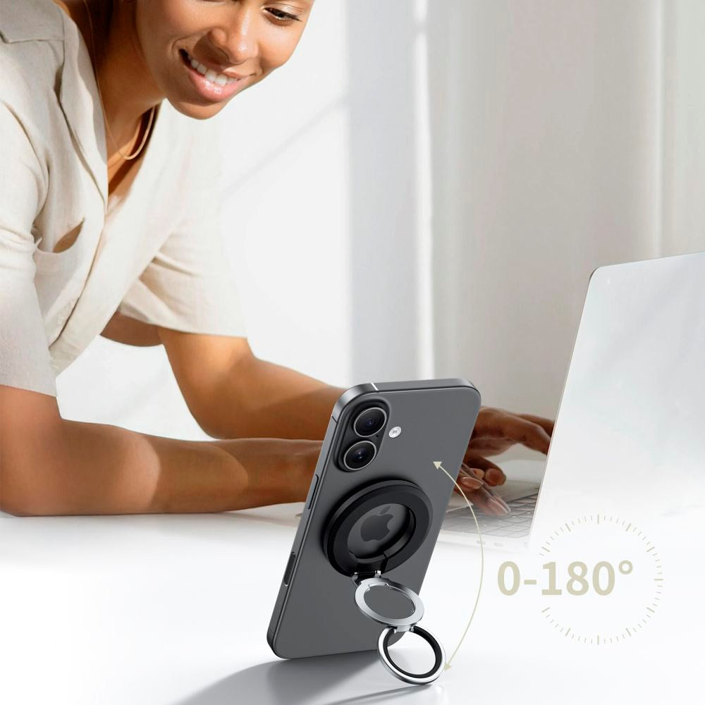 Tech-Protect Magnetisk Ring Holder til Mobil - MagSafe Kompatibel - Sort