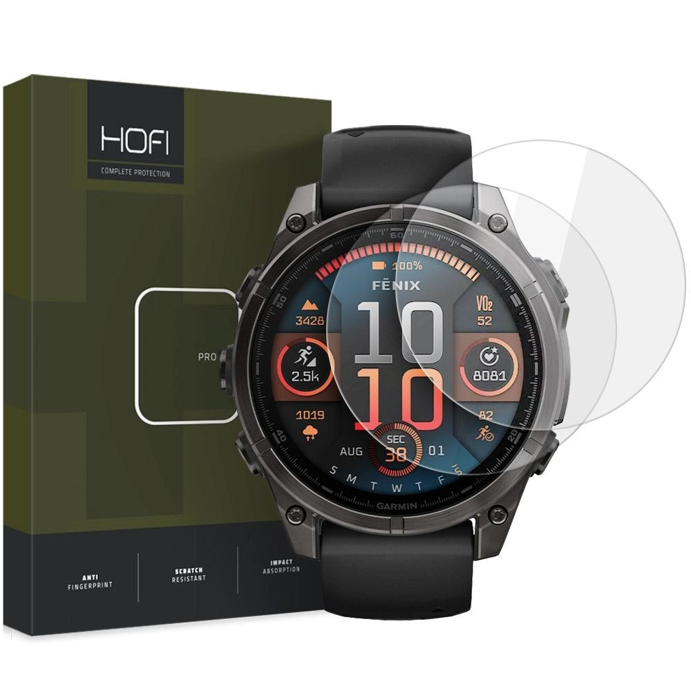 Garmin Fenix 8 / 8 Pro (47 mm) Hofi Skærmbeskyttelse 2-pack - Gennemsigtig