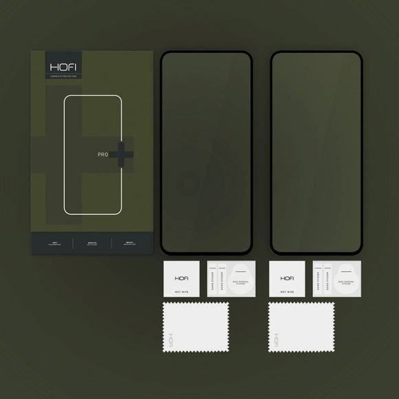 Motorola Moto G35 (5G) Hofi Glass Pro+ Skærmbeskyttelsesglas - Case Friendly - 2 Stk. - Sort Kant