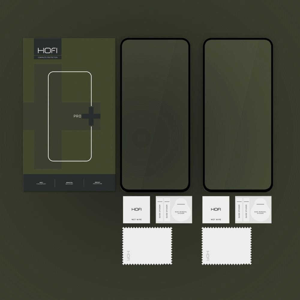 Motorola Moto G55 (5G) Hofi Glass Pro+ Skærmbeskyttelsesglas - Case Friendly - 2 Stk. - Sort Kant