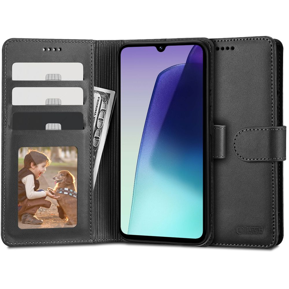 Xiaomi Redmi 14C Tech-Protect Wallet m. Pung - Sort