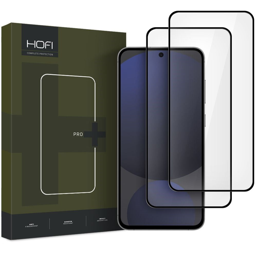 Samsung Galaxy S24 FE Hofi Glass Pro+ Hærdet Glas Skærmbeskyttelse - Case Friendly - Sort Kant