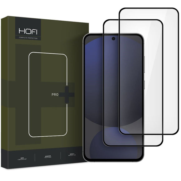 Samsung Galaxy S24 FE Hofi Glass Pro+ Hærdet Glas Skærmbeskyttelse - Case Friendly - Sort Kant
