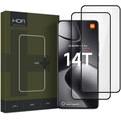 Xiaomi 14T / 14T Pro HOFI Glass Pro+ Hærdet Glas Skærmbeskyttelse 2-Pack - Sort Kant