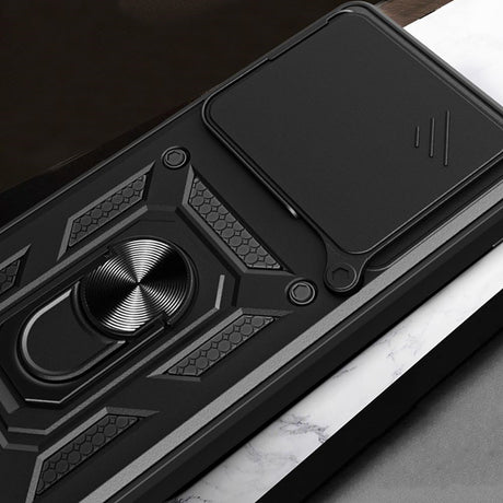 Xiaomi 14T Tech-Protect Camshield m. Magnetisk Fingerring & Ståfunktion - Sort