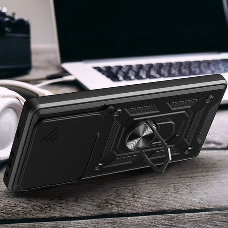 Xiaomi 14T Tech-Protect Camshield m. Magnetisk Fingerring & Ståfunktion - Sort