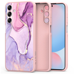 Tech-Protect Icon Samsung Galaxy S24 FE Silikone Cover - Lyserød Marmor