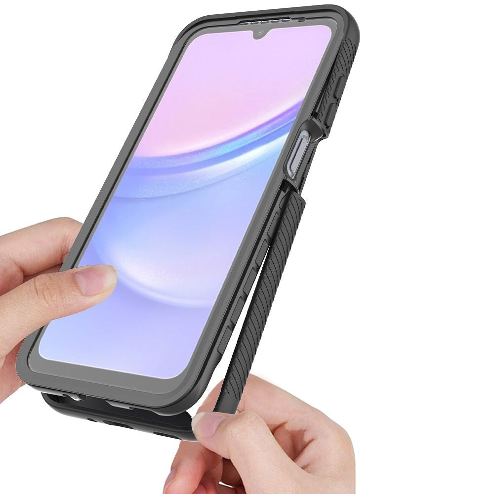 Samsung Galaxy A16 (4G/5G) Tech-Protect DEFENSE360 Cover m. Skærmbeskyttelse - Gennemsigtig / Sort