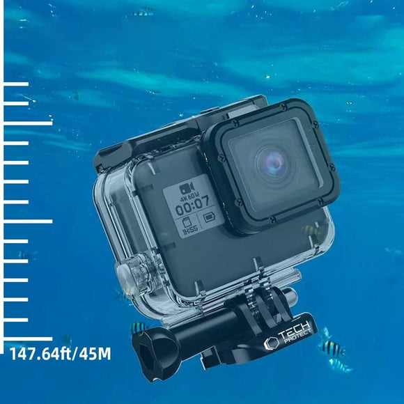 Tech-Protect GA200 Vandtæt Case GoPro Hero 5 / 6 / 7 - Gennemsigtig