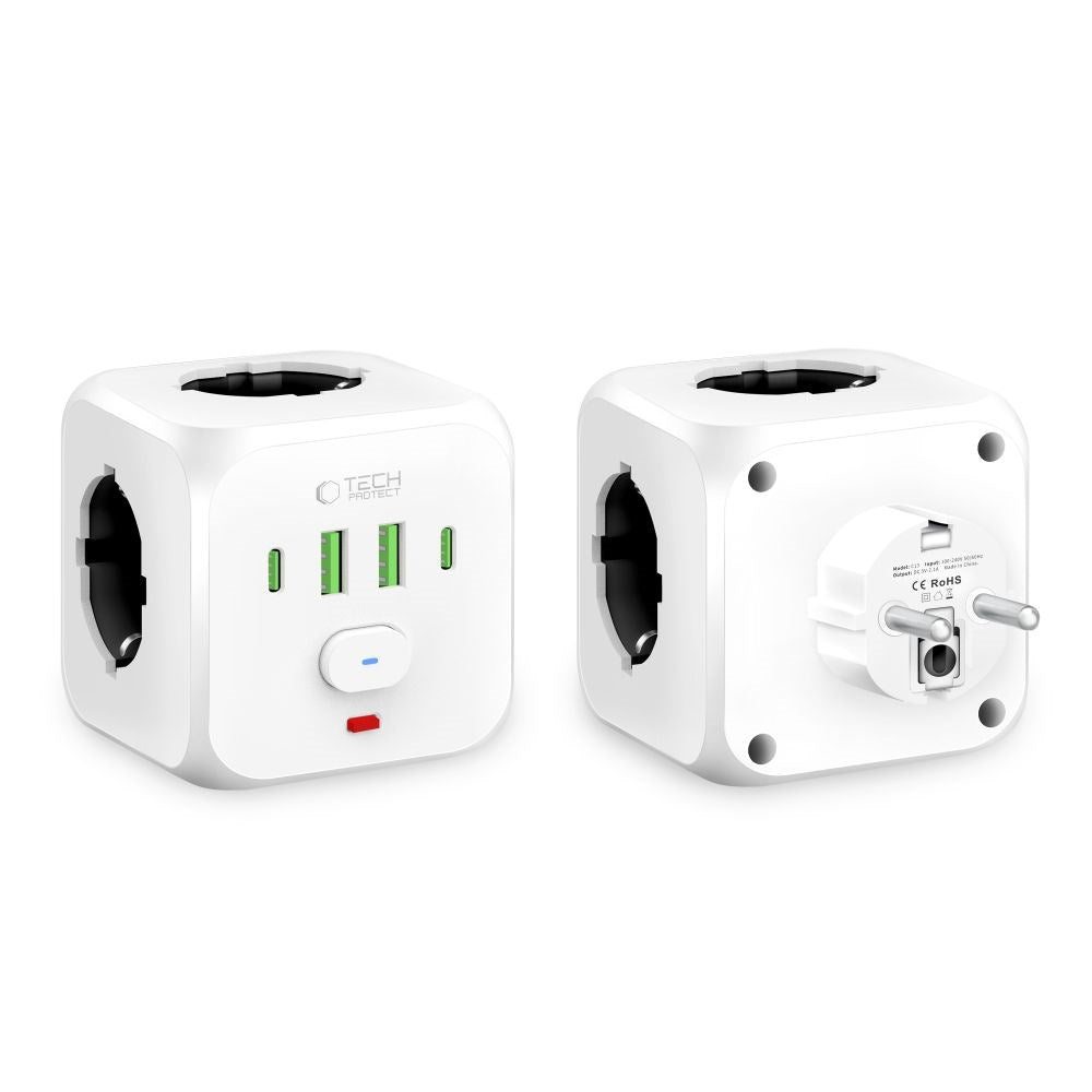 Tech-Protect Multi Opladningsdock til Flere Elektroniske Enheder - Hvid