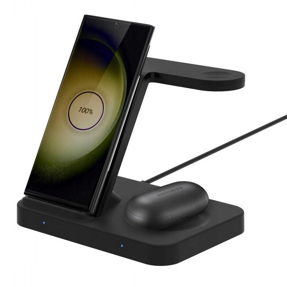 Tech-Protect Qi15W-A37 3-in-1 Trådløs Oplader til Apple og Android - Sort