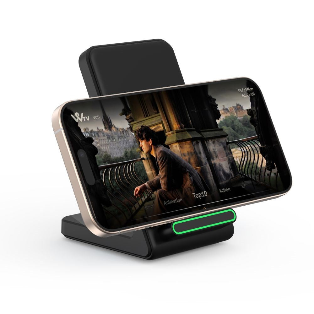 Tech-Protect Qi-15W-A40 Trådløs Oplader Holder - Sort