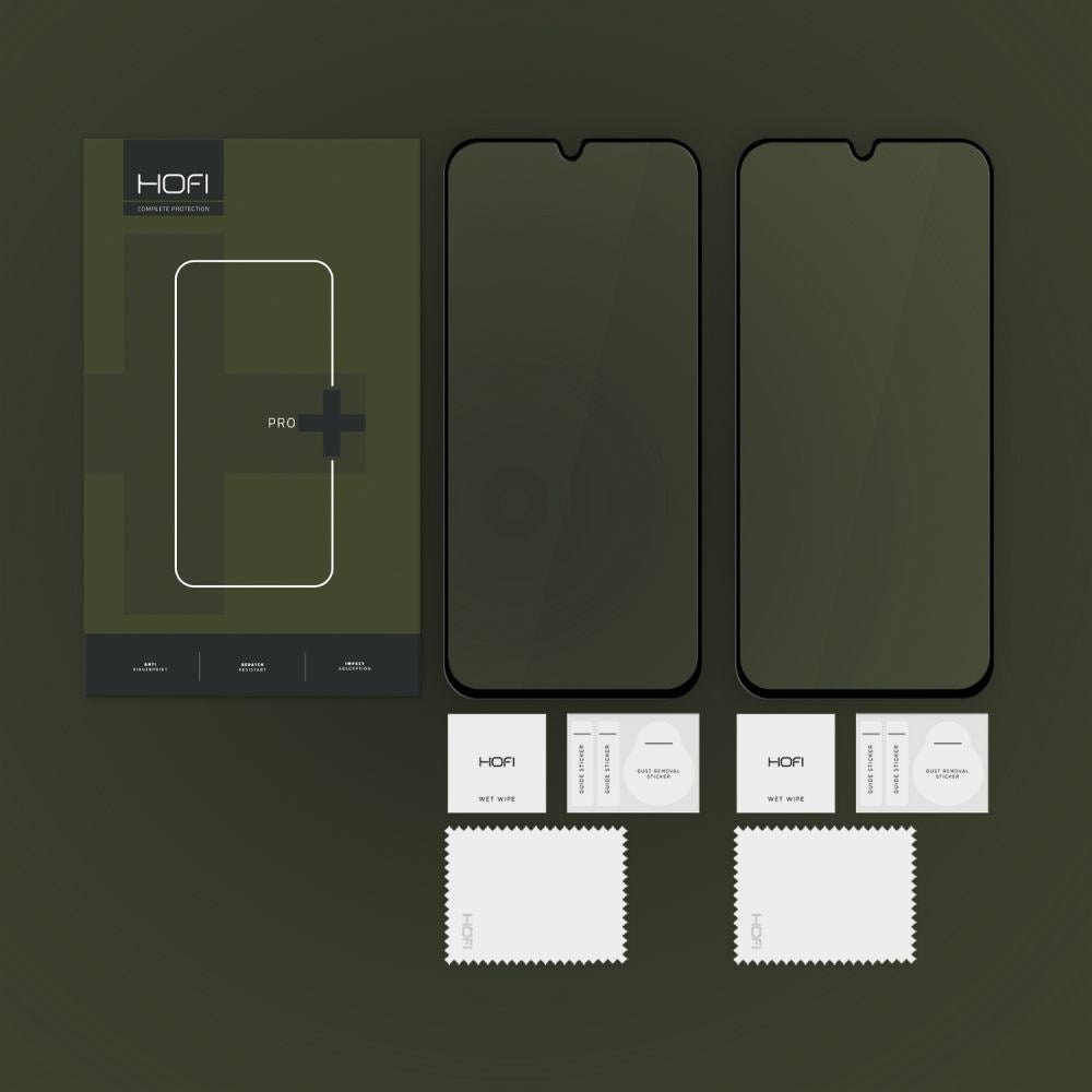 Samsung Galaxy A16 / A26 Hofi Glass Pro+ Hærdet Glas Skærmbeskyttelse - Case Friendly - 2-Pak - Sort Kant