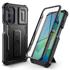 Samsung Galaxy A16 (4G/5G) Tech-Protect Kevlar Pro Hårdt Plastik Cover m. Skærmbeskyttelse & Kickstand - Sort