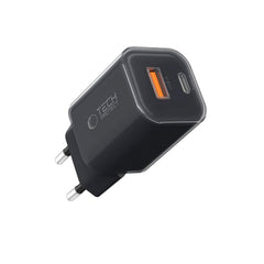 Tech-Protect 33W Vægoplader m. 1x USB-A & 1x USB-C - Sort