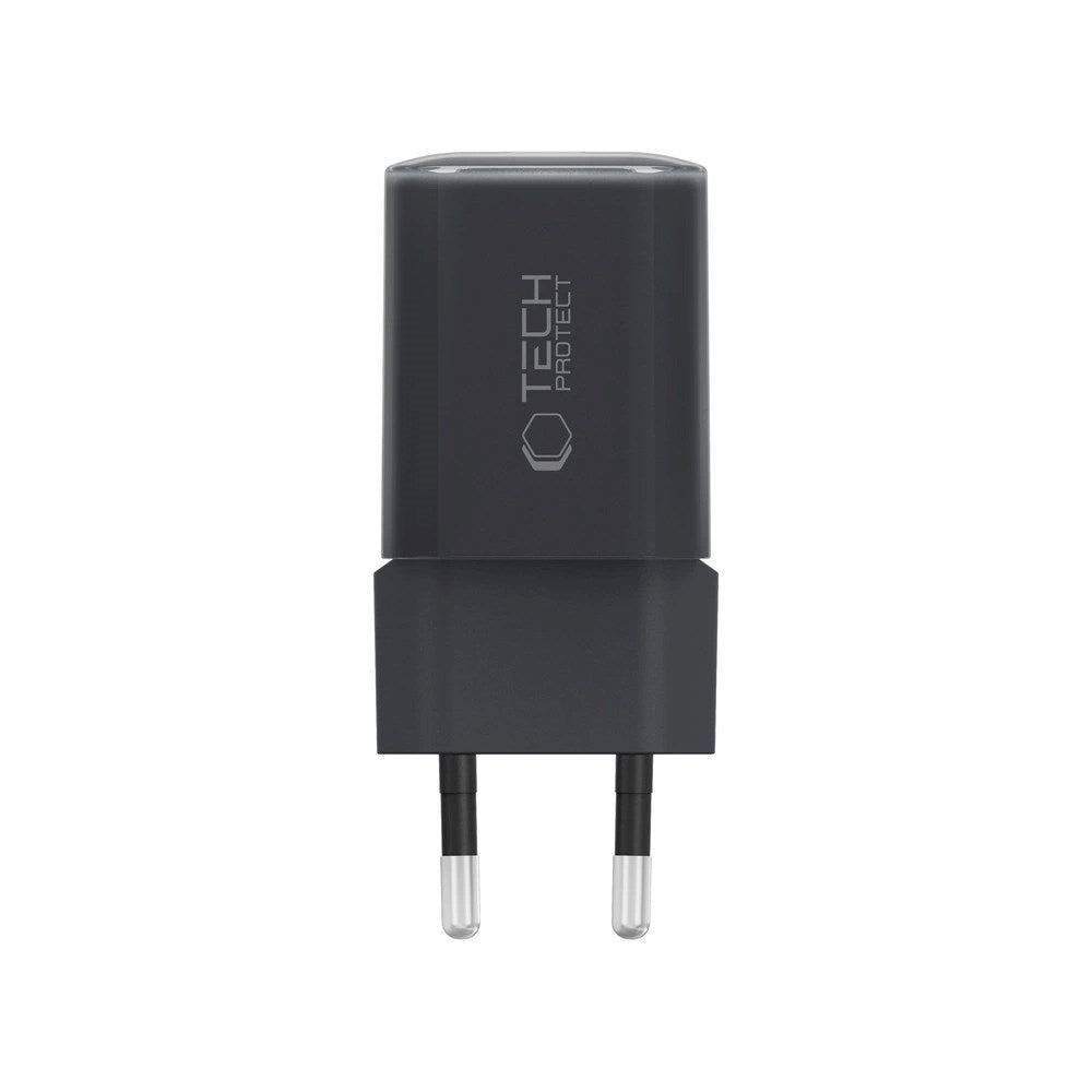 Tech-Protect 33W Vægoplader m. 1x USB-A & 1x USB-C - Sort