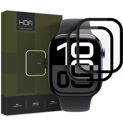 HOFI Apple Watch 11 / 10 (46mm) Hybrid Pro+ Beskyttelsesglas - 2 stk. - Sort Kant