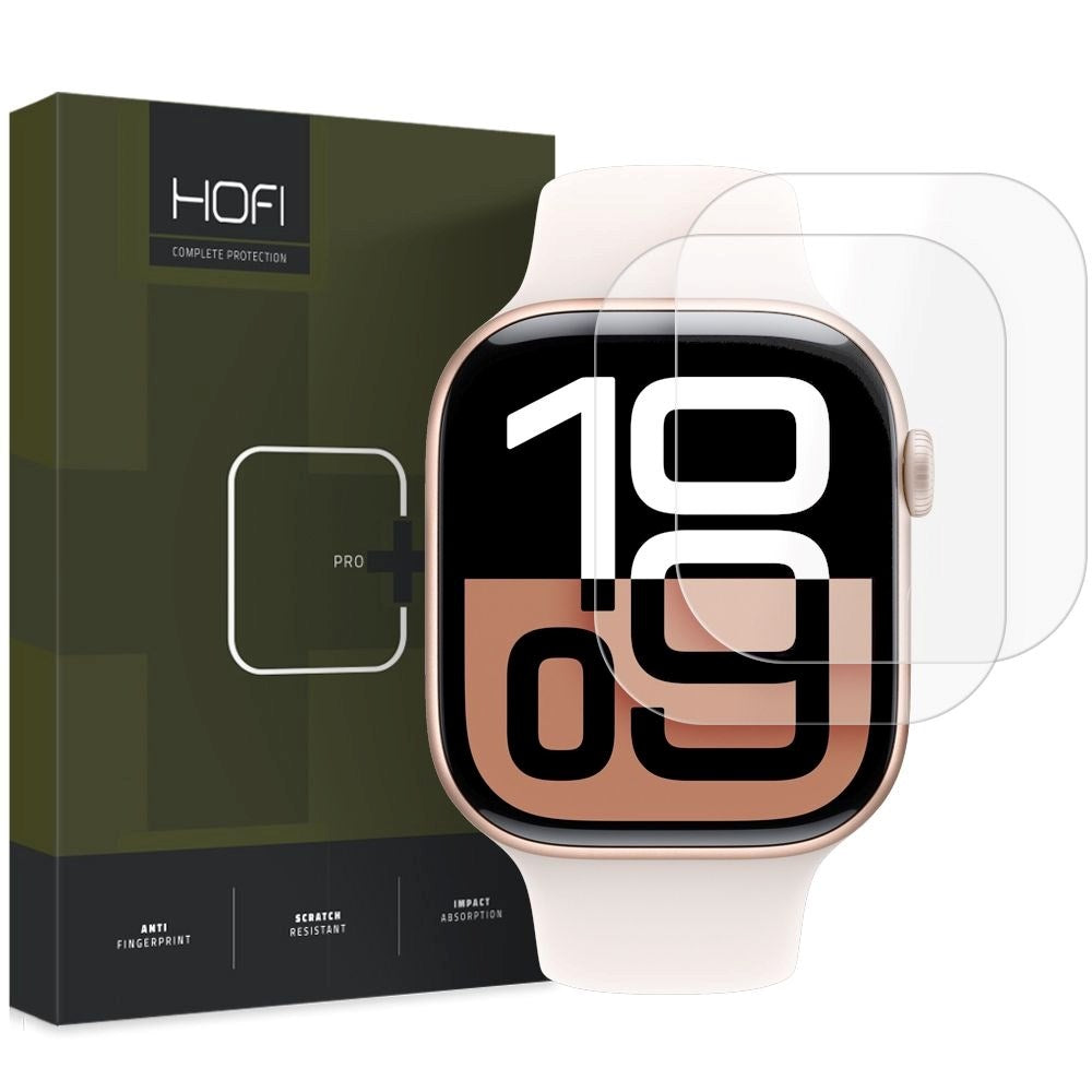 Apple Watch 11 / 10 (42mm) Hofi Hydroflex Pro+ Beskyttelsesfilm - 2 Stk. - Gennemsigtig