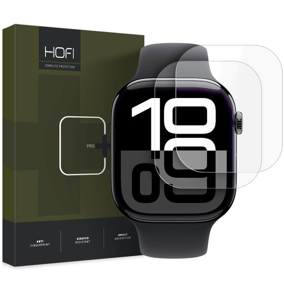 Apple Watch 11 / 10 (46mm) Hofi Hydroflex Pro+ Beskyttelsesfilm - 2 Stk. - Gennemsigtig
