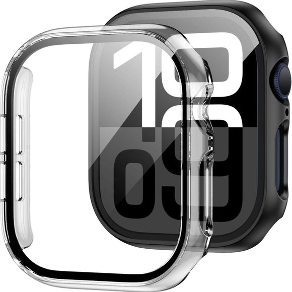 Apple Watch 11 / 10 Tech-Protect DEFENSE360 Smartwatch Cover m. Skærmbeskyttelse - 42mm - Gennemsigtig