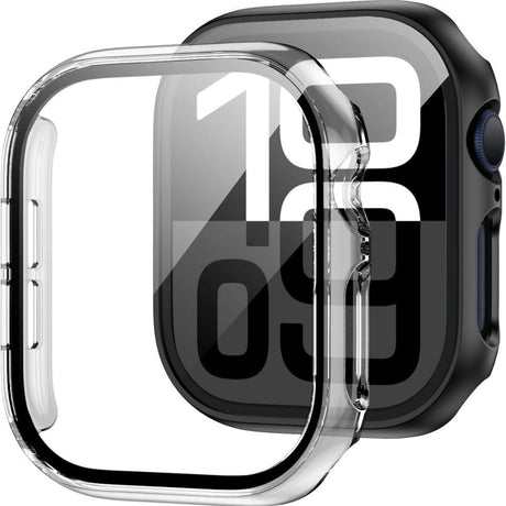Apple Watch 11 / 10 Tech-Protect DEFENSE360 Smartwatch Cover m. Skærmbeskyttelse - 46mm - Gennemsigtig