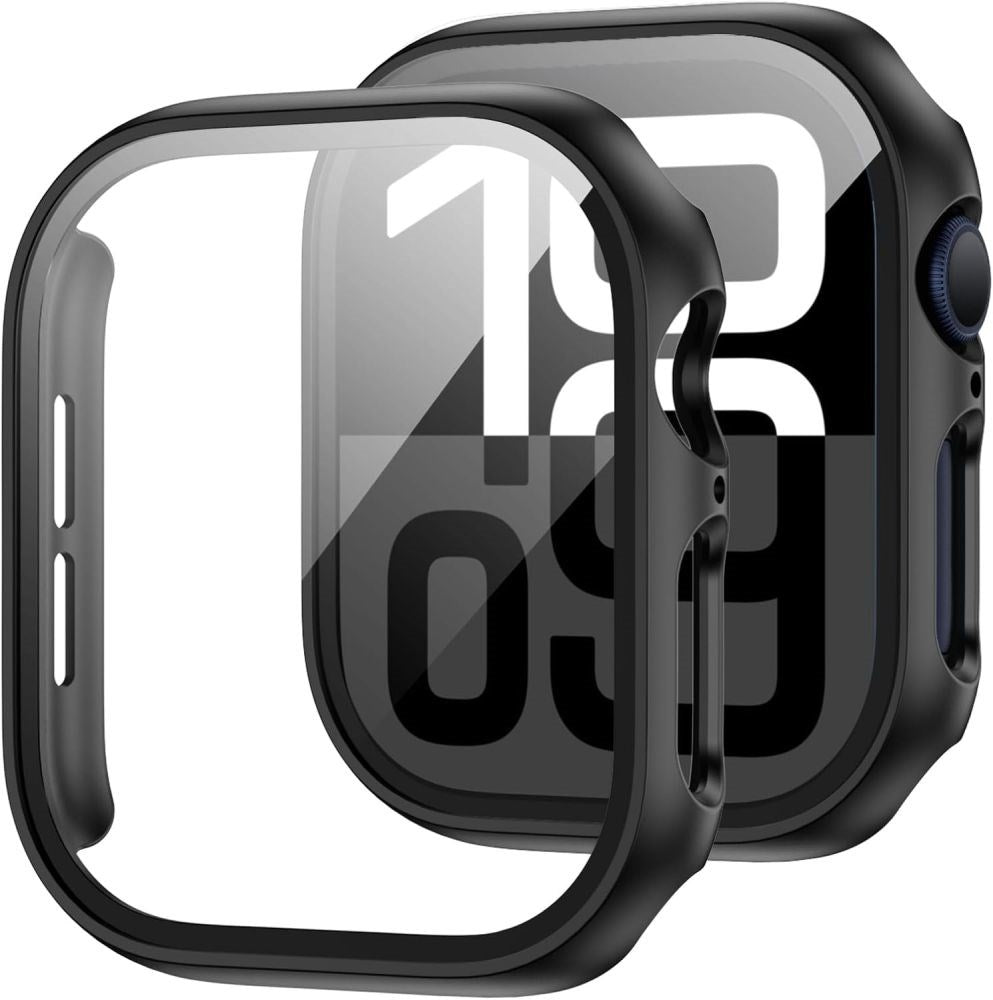 Apple Watch 11 / 10 Tech-Protect DEFENSE360 Smartwatch Cover m. Skærmbeskyttelse - 46mm - Sort