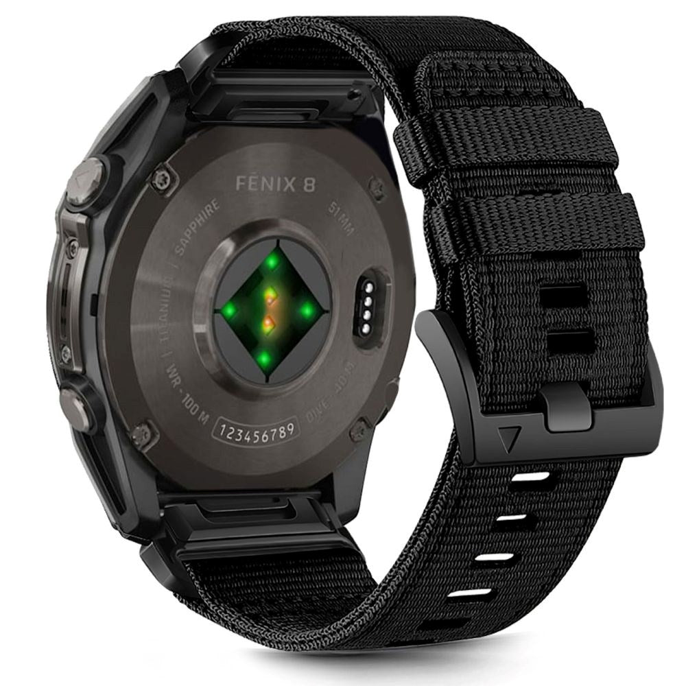 Universal Garmin 26mm QuickFit Classic Nylon Rem - Sort