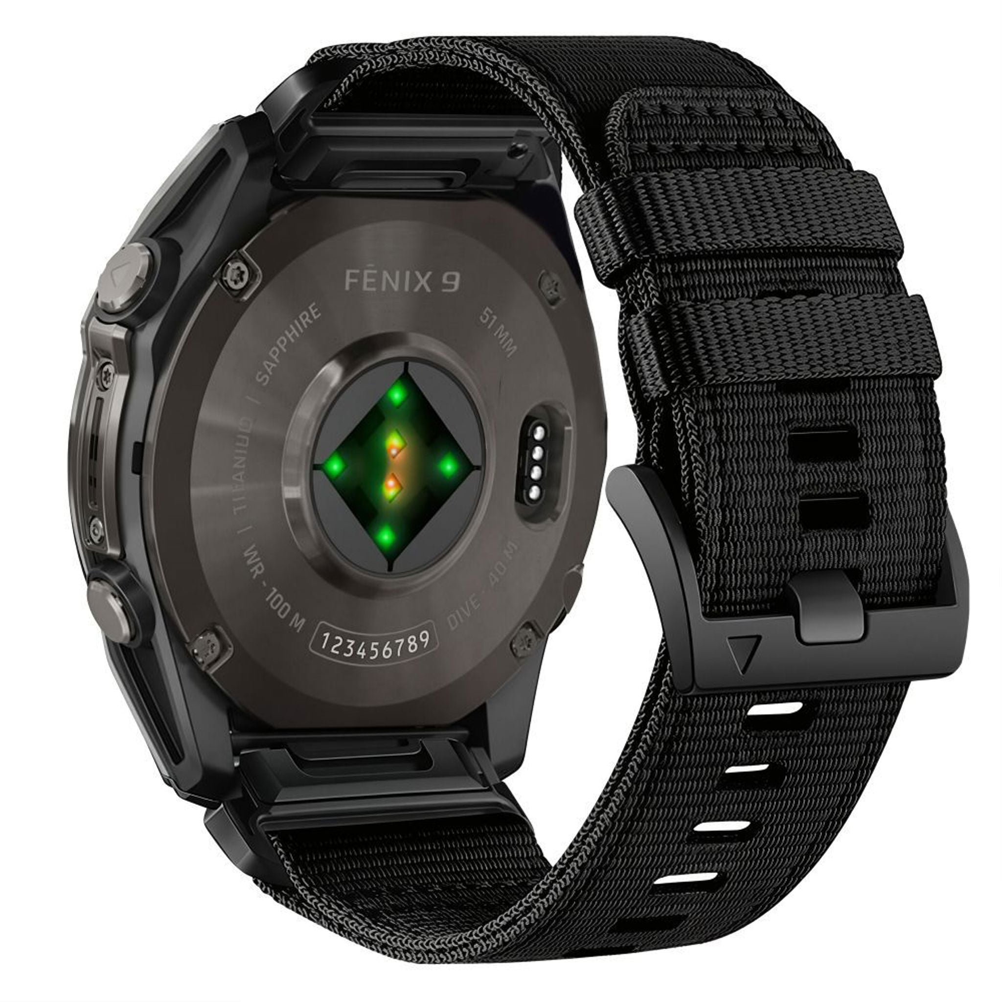 Universal Garmin 26mm QuickFit Tech-Protect Classic Nylon Rem - Sort
