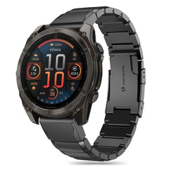 Universal Garmin 22 mm QuickFit Rem Tech-Protect Stål Rem - Sort