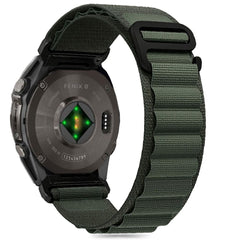 Universal Garmin 22mm QuickFit Tech-Protect Nylon Pro Rem - Mørkegrøn