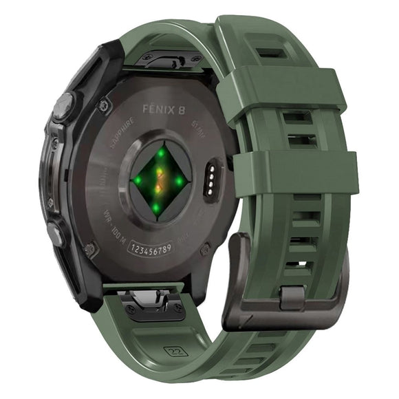 Universal Garmin 20mm QuickFit Tech-Protect Icon Band Silikone Rem - Grøn