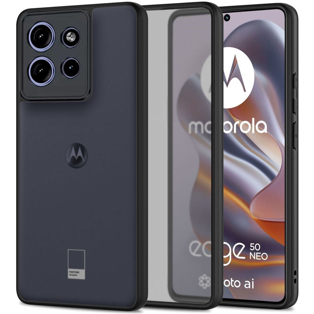 Tech-Protect MagMat Motorola Edge 50 Neo Cover - Gennemsigtigt / Mat Sort