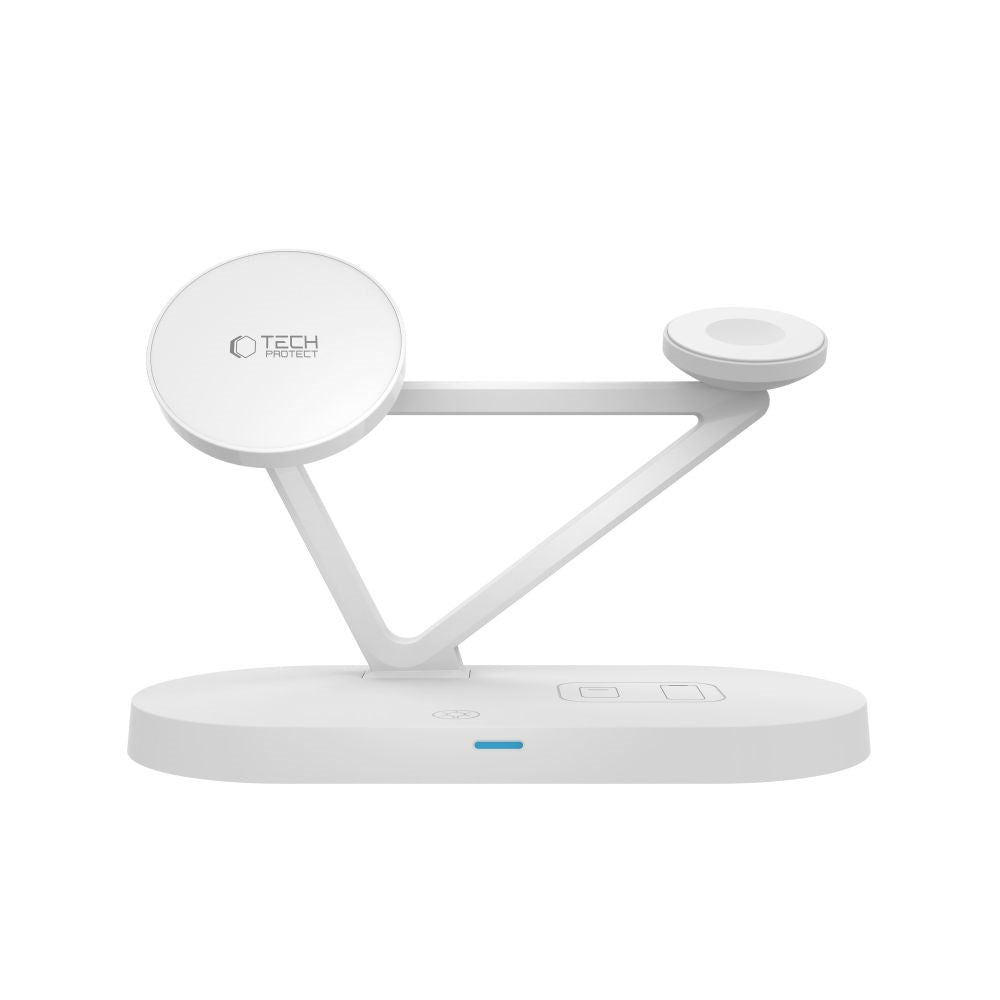 Tech-Protect 3-i-1 Magsafe Trådløs Oplader QI 15W - Hvid