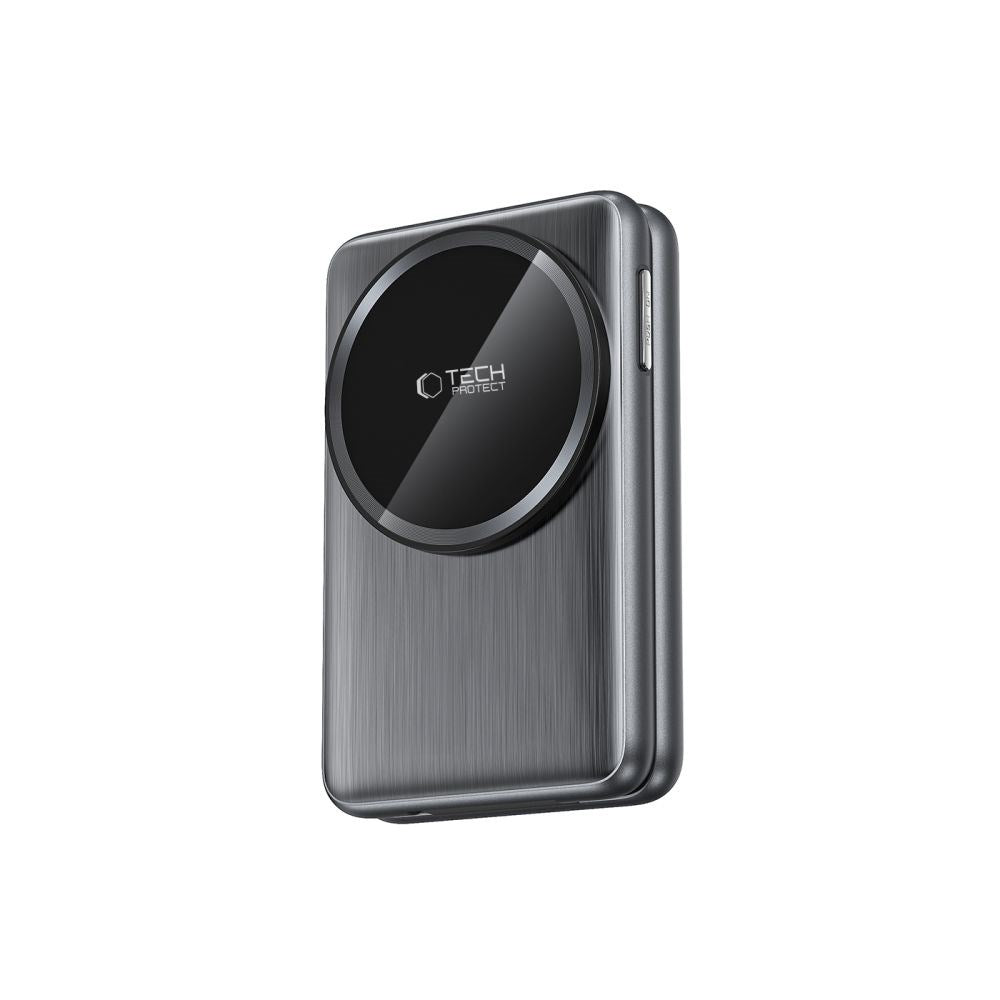 Tech-Protect QI15W-A42 3-i-1 Magnetisk Trådløs Oplader - MagSafe Kompatibel - Grå