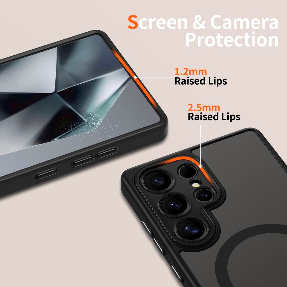 Samsung Galaxy S25 Ultra Tech-Protect MagCam Cover - MagSafe Kompatibel - Mat Sort