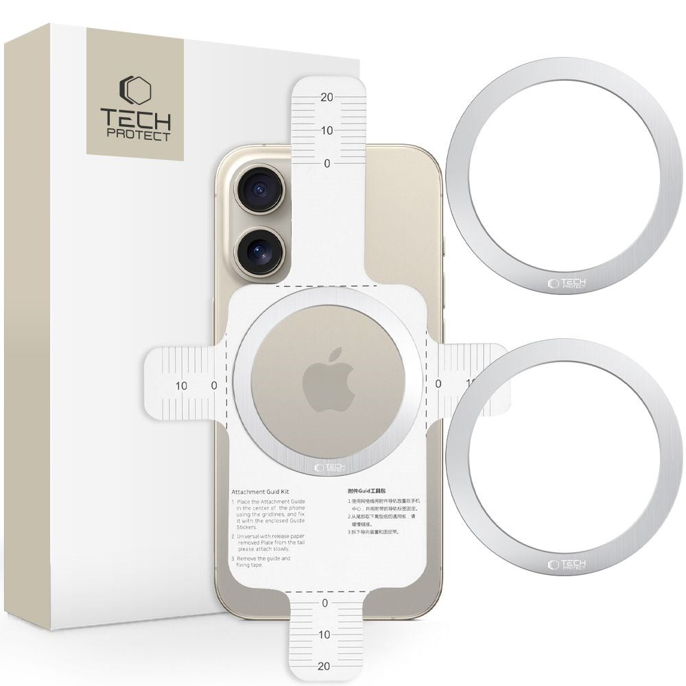 Tech-Protect MMP-110 Magnetisk MagSafe Ring - Sølv / Sølv