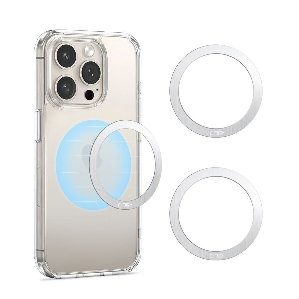 Tech-Protect MMP-110 Magnetisk MagSafe Ring - Sølv / Sølv