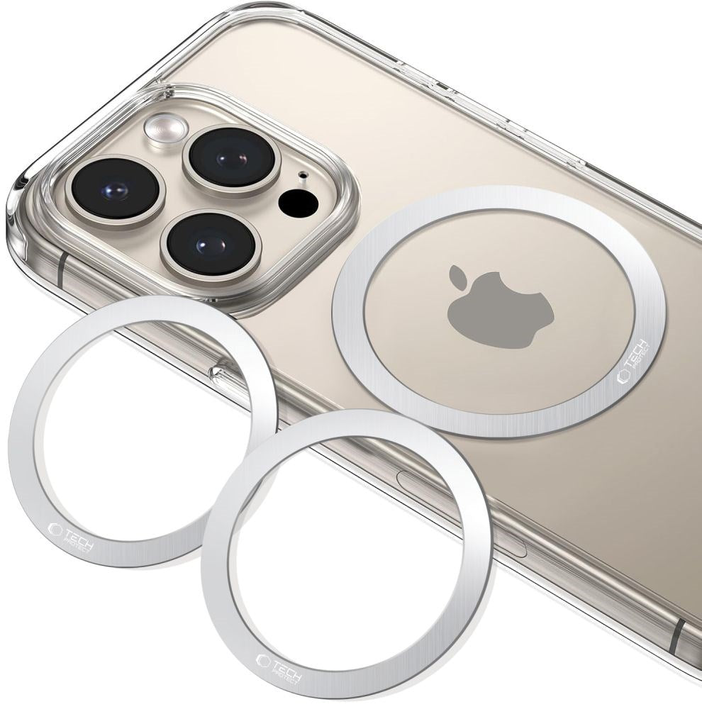 Tech-Protect MMP-110 Magnetisk MagSafe Ring - Sølv / Sølv