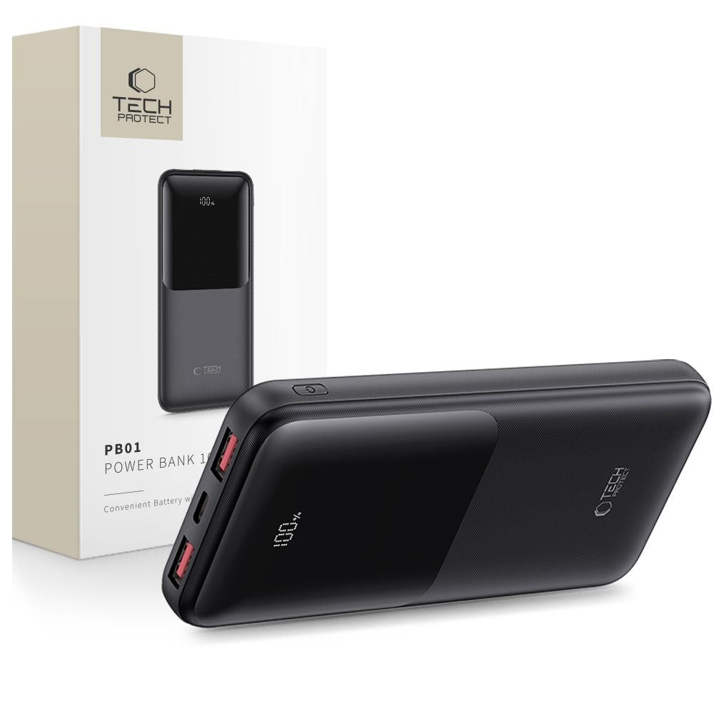 Tech-Protect Powerbank 10000mAh 22.5W - Sort