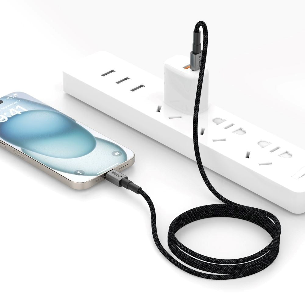 Tech-Protect Ultraboost DNA PD 60W/3A USB-C til USB-C Kabel 50 cm - Sort / Mørkegrå